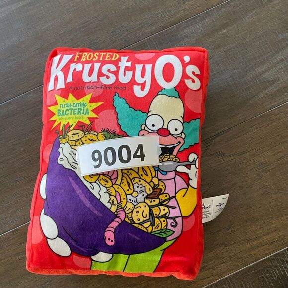 Frosted Krusty O's The Simpsons Multicolor Printed Soft Plush Stuffed Pillow - Picture 10 of 10